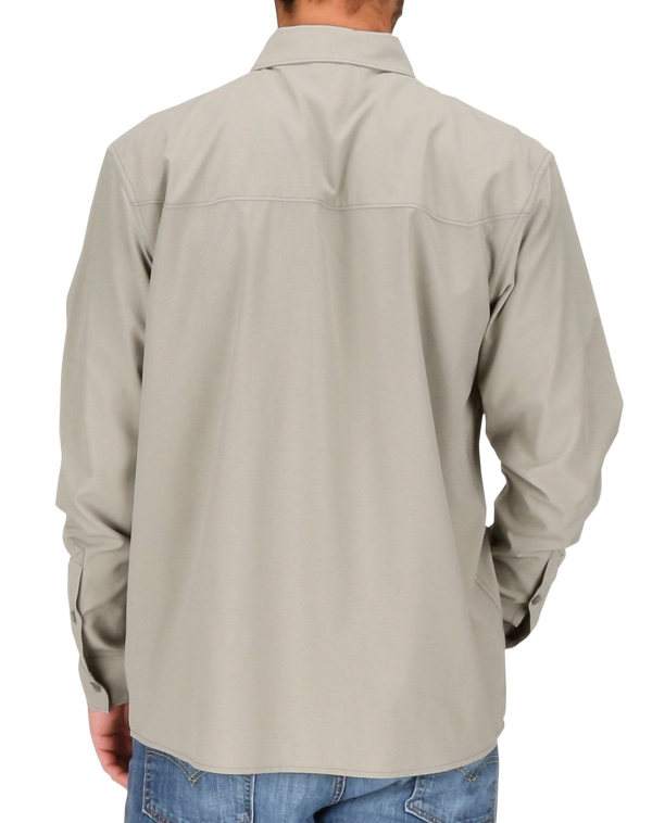 Simms Double Haul Shirt Rock Ridge Model Back Simms Double Haul Shirt Rock Ridge Model Back